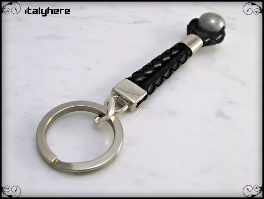 HIBEYO Portachiavi Farfalla In Metallo, Gancio Girevole 360°, Portachiavi Carino Per Borsa, Zaino, Auto, Accessorio Regalo, Colore Nero