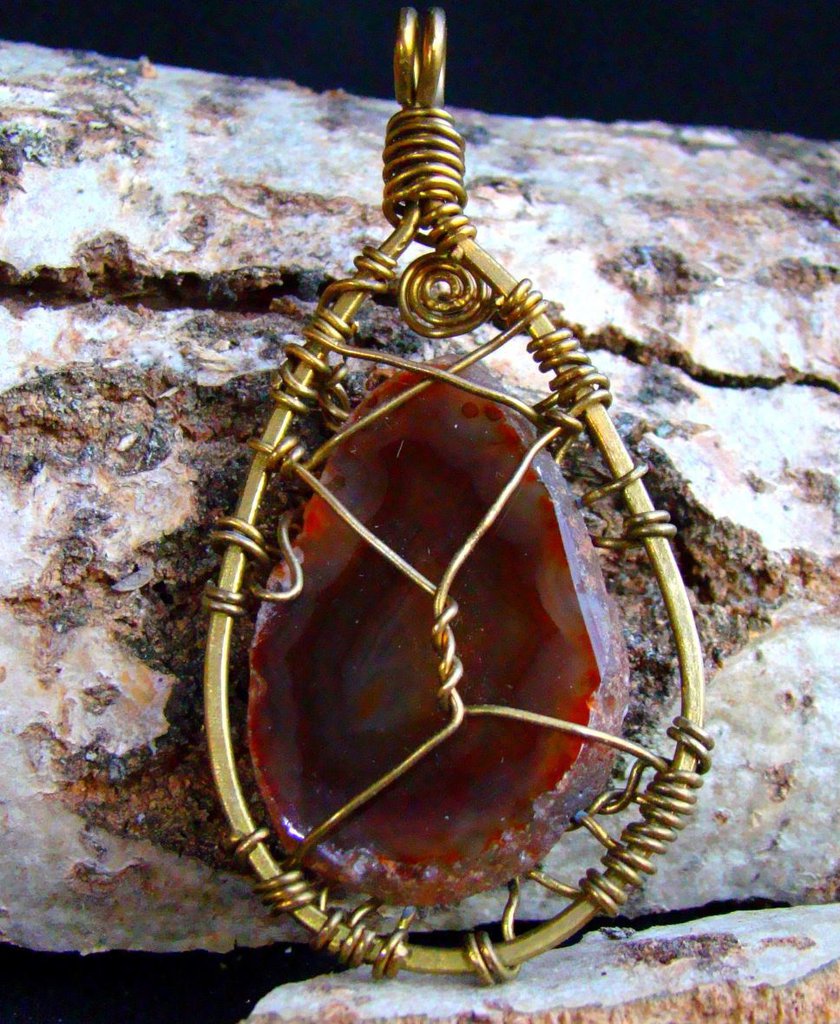 Ciondolo In Agata Naturale - Collana Con Pietra Viola E Finiture Oro - Regalo Spirituale - Foto 6