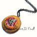 Collana Vassoio con pizza marinara con olive - handmade idea regalo - fimo - kawaii