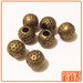 7 Perline Tonde in metallo Bronzo 10mm