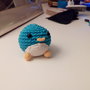 pinguino amigurumi portachiavi