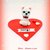 West Higland Terrier su cuore in fimo, decorazione per san valentino, miniature, idee regalo animali, personalizzabile con nome