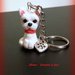 Portachiavi west highland terrier in fimo, argilla polimerica, westie kawaii miniature idee regalo compleanno, animali personalizzabile