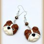 Orecchini Bulldog inglesi in fimo, bijoux bulldog, orecchini cani, bijoux cani, gioielli cani, regalo cane, appassionati di cani