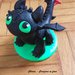 Cake topper bambino drago in fimo, Sdentato di Dragon Trainer, miniature, statuette draghi, regalo drago, regalo compleanno