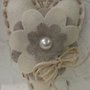 Cuore Portaconfetti Shabby pannolenci