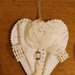 Festa della mamma cuore in legno da appendere decorato in stile Shabby chic