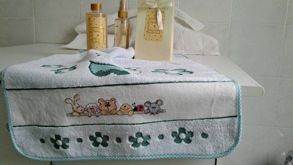 asciugamano asilo con animali