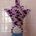 Porta asciugamani  uncinetto multicolor in cotone  cucina bagno viola