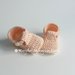 Scarpine alla bebè/scarpine neonata - cotone rosa - fatte a mano - uncinetto 