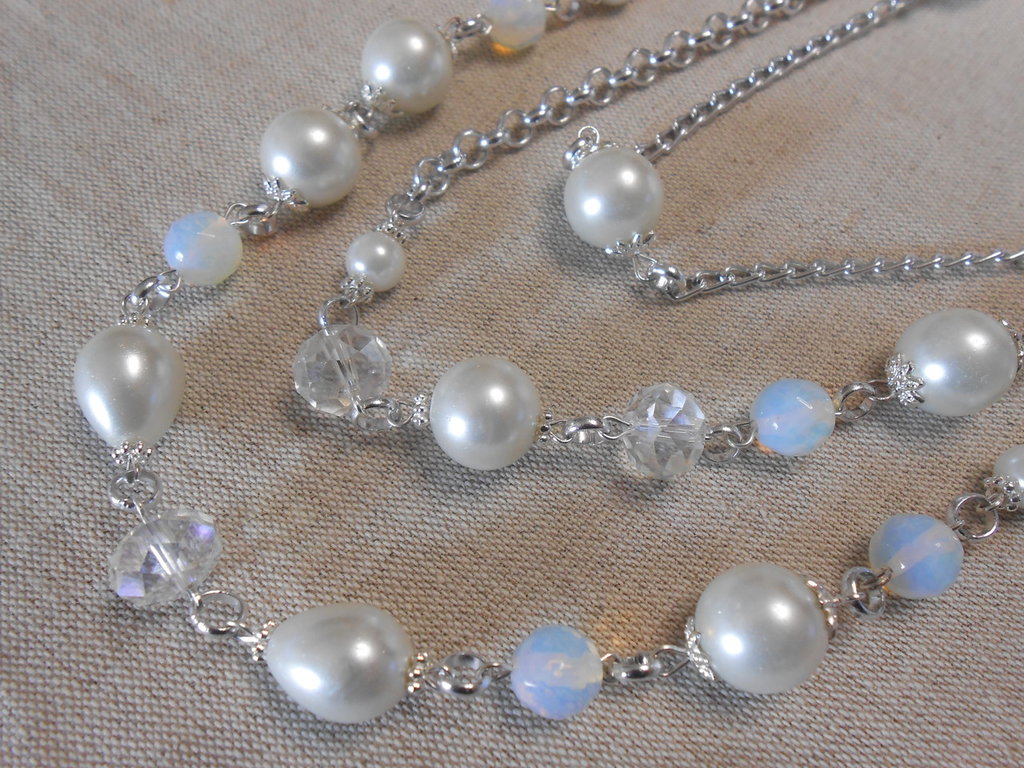 Collana Con Iolite, Pietra Di Luna Arcobaleno E Perline Miyuki, Collana Lunga E Delicata A Strati, Grazioso Bracciale Avvolgente Con Piccole Pietre Preziose Blu Per Donna - Italia