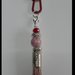 Long necklace bordeaux tassel antique pink