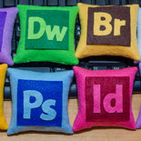 Cuscini con icone di Adobe (8 pezzi), 8 cm x 8 cm