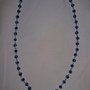 Collana matinée con perle blu di bigiotteria 