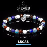 MOD. LUCAS - BRACCIALI REVES FATTI SU MISURA CON PIETRE NATURALI E COMPONENTI IN ARGENTO925, METALLO E ACCIAIO 316L