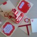 Explosion box Martimonio rosso con farfalle, biglietto regalo porta soldi e auguri
