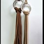Long necklaces tassel brown in leather (2)