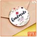 Etichette "Handmade With Love" 4cm E002