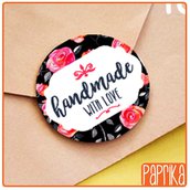 Etichette "Handmade With Love" 4cm E001