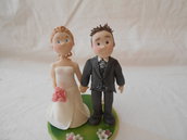Cake topper personalizzato sposi