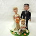 cake topper personalizzato sposi con animali da compagnia