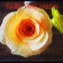 Rosa del deserto.Fiore di carta, raso e legno