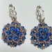 Orecchini royal con Swarovski blu sapphire 
