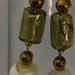Orecchini unici in vetro Murano Foglia argentata-dorato 