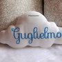Cuscino decorativo per la culla - Cuscino lettino - Cuscino nuvola con nome ricamato - Cuscino bebè ricamato