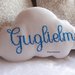 Cuscino decorativo per la culla - Cuscino lettino - Cuscino nuvola con nome ricamato - Cuscino bebè ricamato