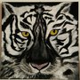 Tigre Bianca quadro dipinto a olio su tela