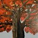 "Albero Rosso" dipinto a olio su tela