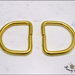 Anelli D, molto spessi, spazio interno mm.30 colore oro, 6 pezzi