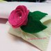portaconfetti - segnaposto con rosellina in pannolenci