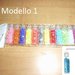 12 PZ Glitter per Nail Art unghie barattolini decorazione manicure ricostruzione resina - Mix colors