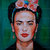 Ritratto della pittrice messicana Frida Kahlo acrilico su tela