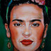 Ritratto della pittrice messicana Frida Kahlo acrilico su tela