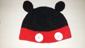 Cappello in lana uncinetto topolino 