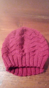 cappello lana bordeaux