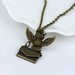 Collana harry potter ciondolo civetta con lettera ammissione hogwarts 