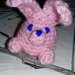 Coniglietto rosa fatto all'uncinetto