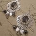 Orecchini filigrana argento con strass e charms
