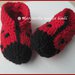 Scarpine coccinella/babbucce neonato - lana merino - fatte a mano - maglia
