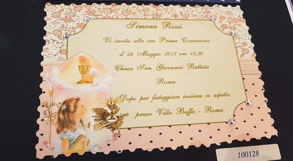 Invito Prima Comunione Ragazza Feste Biglietti E Inviti Di Ha Su Misshobby