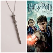 Ciondolo collana bacchetta magica Harry Potter magia hogwarts 