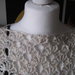 Maglia lana bianca tweed forata all'uncinetto