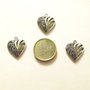 Pendente Charms CUORE color argento tibetano bomboniera bomboniere chiudipacco  bigiotteria, collane portachiavi, orecchini 