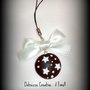 Ciondolo per cellulare, phone strap pan di stelle , biscotto in fimo e cernit :) con fiocco