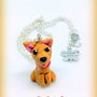 Collana in fimo cane pinscher, miniature, idee regalo compleanno, regalo cane, regalo per appassionati di cani, pinscher in fimo