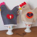 GALLINA in feltro BEIGE.Copriuovo.Decorazione per la cucina country.Perfetta per Pasqua.Accessorio,gioco per bimbi,bomboniera,segnaposto.